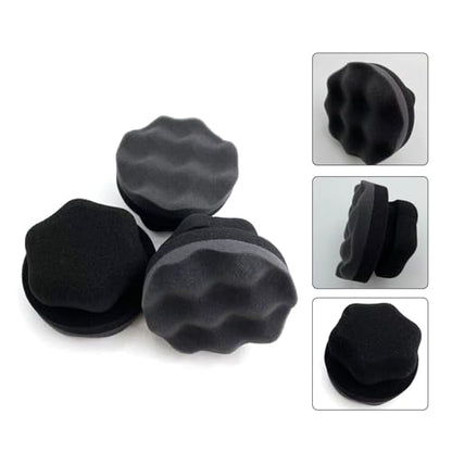 Set of 3 Tire Shine Applicator Pads - Wheel Care, Car Detailing Tools, Microfiber Reduces Abrasion & Washable, for Cars/SUVs/Trucks, Home Garage DIY Tire Care