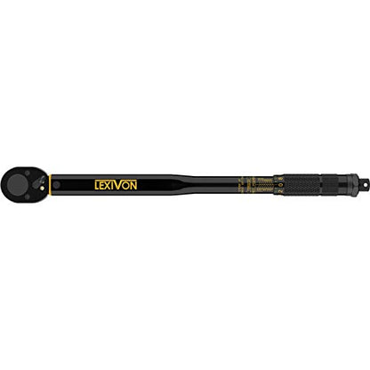 LEXIVON Torque Wrench 1/2-Inch Drive Click 10~150 Ft-Lb/13.6~203.5 Nm (LX-183) - size: 1/2"DR. 10~150 FT-LB