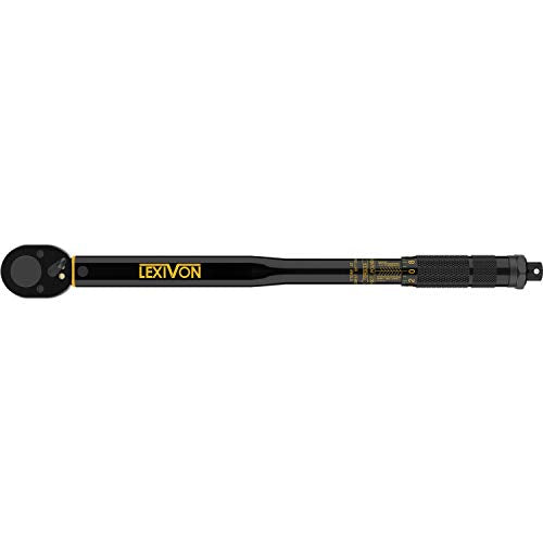 LEXIVON Torque Wrench 1/2-Inch Drive Click 10~150 Ft-Lb/13.6~203.5 Nm (LX-183) - size: 1/2"DR. 10~150 FT-LB