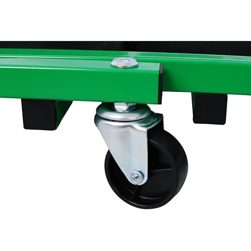 Mechanic Creeper Seat - 2-in-1 Low Profile Garage Creeper Stool with 6 Wheels, 300 lbs Capacity, for Car Repair & Shop Tools (Green) - color: Green