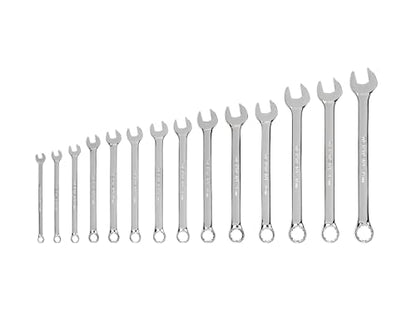 TEKTON Combination Wrench Set, 14-Piece (6-19 mm) | WCB90208 - size: 14-pc. (6-19 mm), style: Metric