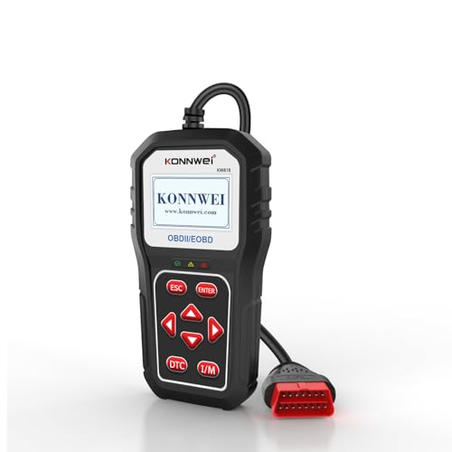 KONNWEI KW818 OBD2 Scanner, Car Diagnostic Tool, Bluetooth Code Reader, Check Engine Light Reset, Full OBDII/EOBD Functions, Real-Time Live Data, Fault Code Reader,DTC Lookup & Clear for All Vehicles