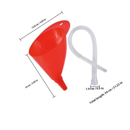 Yardwe 3 Sets Long Flexible Automotive Funnels with Transparent Hose for Precise Fuel and Oil Pouring Plastic Gasoline Funnels for Cars Rvs Motorcycles No Spill Reusable Fuel Transfer Kit