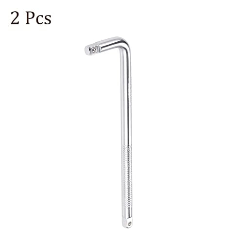 2pcs Breaker Bar - [1/4 Inch Drive] L Shape Socket Wrench Extension for Car Mechanical Equipment Repair Use, CR-V Steel