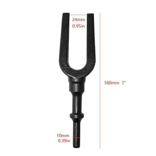 Pneumatic Separating Pickle Fork for Ball Joint and Tie Rod Removal | precision heat-treated,Industrial-grade forged steel,high impact resistance,Advanced anti-rust coating,Precision fork angle