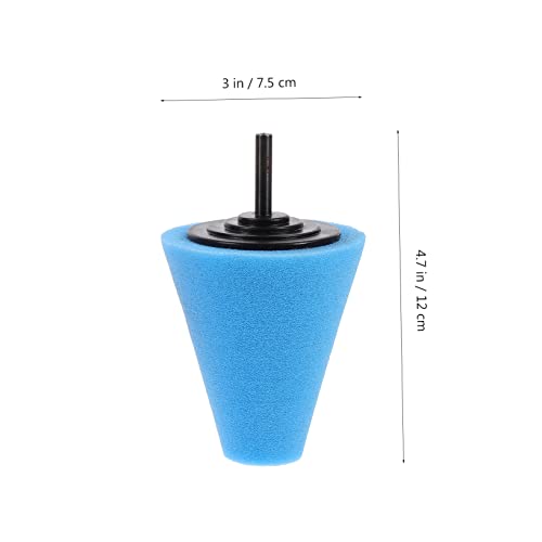 Happyyami 4sets Car Wheel Buffing Sponge Pads Cone Shaped Polishing Tool for Electric Drill for Mudguards Rims Durable Reusable Upgrade Wheel Polishing Kit for Cars Motorcycles 3pcs*4