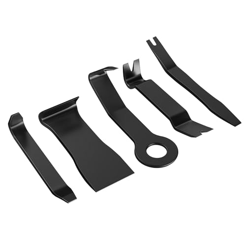 GOOACC 5PCS Auto Trim Removal Tool Kit No-ScratchTool Kit for Car Audio Dash Window Molding Fastener Remover Tool Kit-Black - color: Black, size: 5PCS Trim Removal Tool