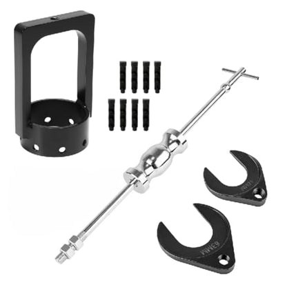 CV Axle Shaft Puller Tool Kit with 63mm 48mm CV Joint Fork Adapter, UTV/ATV CV Axle Removal Tool，Heavy Duty Axle Puller with Slide Hammer for Cars, Trucks, ATV & UTV - color: with 63mm 48mm CV Joint Fork Adapter