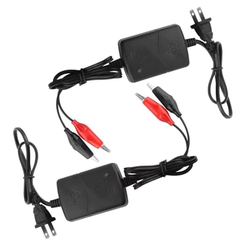 2PCS Trickle Charger for Car Battery 12V,1300mA SLA Battery Trickle Charger with Short-Circuit Protection,Universal 12V Trickles Chargers Maintainer for Cars,Motorcycles,Boats