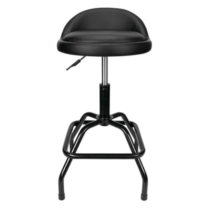 Performance Tool W85011 Pneumatic Swivel Bar Stool with Back Support, 360-Degree Swivel, Heavy Duty Steel Frame, Black - style: Pneumatic Swivel Bar Stool