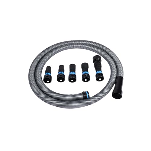 Cen-Tec Systems 94698 Quick Click 10 Ft. Hose for Home and Shop Vacuums with Expanded Multi-Brand Power Tool Adapter Set for Dust Collection - size: 10 Ft. Hose