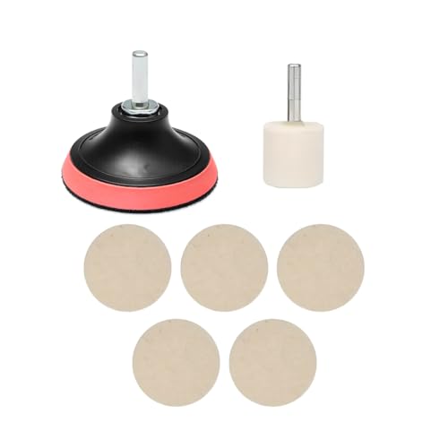 Car Glass Polishing Kit, 7PCS Multifunctional Windscreen Glass Deep Scratch Remover Polish Pad with 100g Polish Powder, Auto Windshield Polishing Kit, Universal for Vehicles - size: 7PC