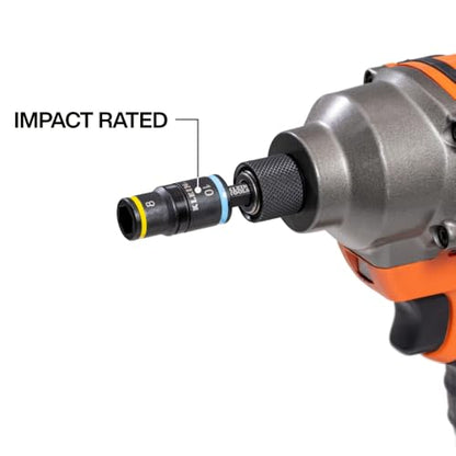 Klein Tools 32931M 2-in-1 Metric Impact Socket Set, 1 Flip Socket with 2 Metric Hex Sizes, 8mm and 10mm, Impact Rated 2-Inch Shaft - style: 2-in-1