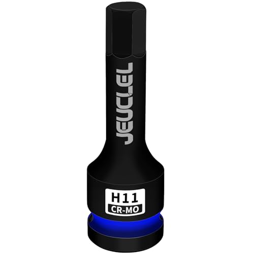 11mm Hex Impact Bit Socket, H11 1/2" Drive Allen Socket, Cr-Mo | 3-Inch, Lengthen Hex Screwdriver Adapter for Electric Ratchet Wrenches Fastening Screws, Socket Wrench, Head Drill - size: 1PC | H11 11MM