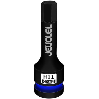 11mm Hex Impact Bit Socket, H11 1/2" Drive Allen Socket, Cr-Mo | 3-Inch, Lengthen Hex Screwdriver Adapter for Electric Ratchet Wrenches Fastening Screws, Socket Wrench, Head Drill - size: 1PC | H11 11MM
