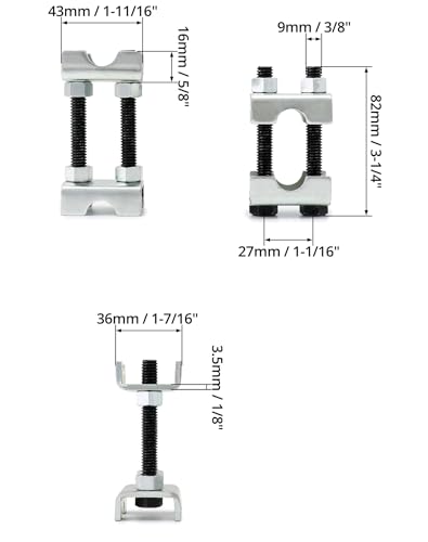 QWORK 2-Way Adjustable Spring Spacer, Spreads or Compresses Coil Springs, 8 Pack Mini Coil Spring Compressor Strut Shock Absorber - size: 8 Pack