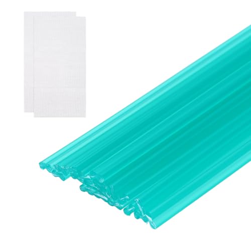 MECCANIXITY 20pcs Plastic Welding Rods, 8 Inch PP Welding Repair Strips Welder Rods with Reinforcing Mesh for Car Bumpers, Kayak Repair, Plastic Welder, Green - color: Green, size: 20cm