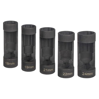 Shock Absorber Removal Strut Socket Set Suspension Nut Socket Kit Made from Steel Useful for Strut Nut Disassembly Suitable for Car Repair DIY, 5 Pieces - color: 5 Pieces