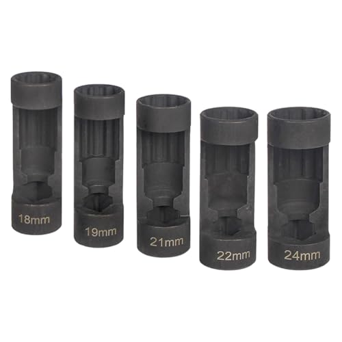 Shock Absorber Removal Strut Socket Set Suspension Nut Socket Kit Made from Steel Useful for Strut Nut Disassembly Suitable for Car Repair DIY, 5 Pieces - color: 5 Pieces