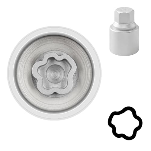 041 Wheel Locking Nut Key Socket Compatible with BMW Series, (Socket OD 29mm - ID 25mm), Wheel Anti-Theft Lug Nut Removal Tool, Anti-Theft Screw Remover - color: Socket 041