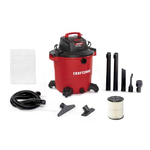 CRAFTSMAN CMXEVBE17596 20 Gallon 6.5 Peak HP Wet Dry Shop Vacuum | Heavy-Duty Wet and Dry Vac with Filter, Dust Bag, Hose and Attachments for Shop, Garage, Jobsite Cleaning - size: 20 Gallon 6.5 Peak HP w/Filter, Dust Bag, Hose