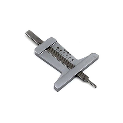 Tire Veins Tread Depth Gauge Depthometer Gage 0-50mm Vernier Caliper Measure 0.1mm Increments