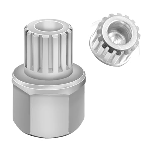 61/16PT Wheel Locking Nut Key Compatible with VW, Audi, Nut Removal | Wheel Lock Nut Socket Adapter, Anti-Theft Screw Remover, Hand Repair Tool, Tyre Fitting, garage - color: 61/16PT