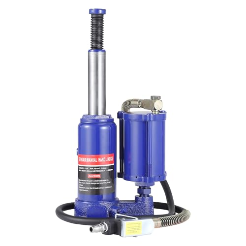 Heavy Duty Air Hydraulic Bottle Jack for Auto Repair and Home Lifting – Manual Hand Pump, Pneumatic Power, Reliable Industrial Jack – 5 Ton or 32 Ton Capacity