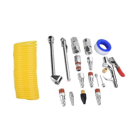 Air Compressor Fittings Kit 20Pcs Pneumatic Accessory Set with Air Blow Gun for Automotive Repairing and Maintenance