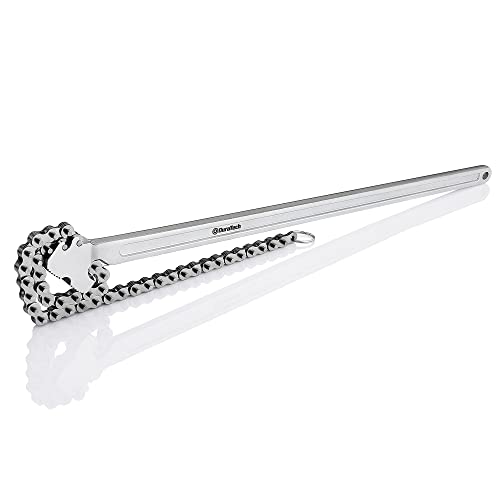DURATECH 24-Inch Adjustable Chain Wrench, Oil Filter & Pipe Wrench | Fits up to 6-Inch Diameter, for Automotive & Plumbing Repair - size: 24 Inch