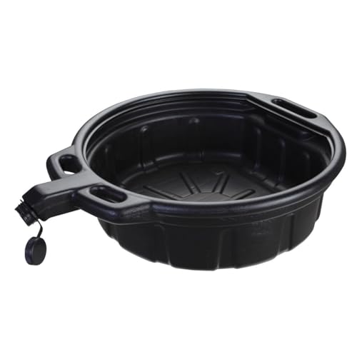 K Tool International 74645 Oil Drain Pan, 4.25 Gallon Capacity, High Density Polyethylene Construction, Chemical Resistant Design, Anti Splash Baffles, Large Spout
