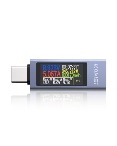 USB C Tester Power Meter, 4-30V 0-12A Type-C PD Tester Digital Multimeter, Voltage and Current Tester Meter Voltmeter, Power Bank Capacity USB Cable Charger Detector (2302C) - size: 2302C
