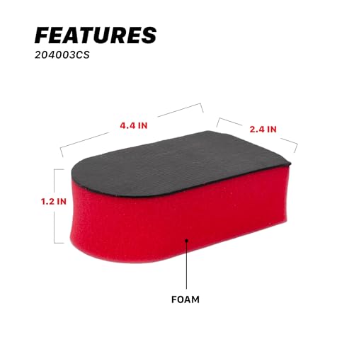 Maxshine Universal Fine Grade Clay Sponge – Reusable Clay Bar Alternative for Paint & Glass Decontamination – Removes Overspray, Tar & Industrial Fallout – Ergonomic Foam Grip for Auto Detailing