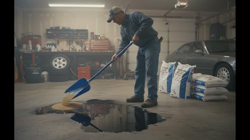 (36 lbs) - Premium Liquid Absorbent Bags Montmorillonite Clay Absorbs Oil, Grease, Hydraulic Oil, & Other Liquid Spills - size: 36 Pounds