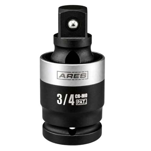 ARES 2061001 – 3/4-Inch Drive Slim Impact Universal Joint – Impact Rated U-Joint Features Slim Profile for Enhanced Access – 360-Degree Swivel Angle - size: 3/4-Inch Slim
