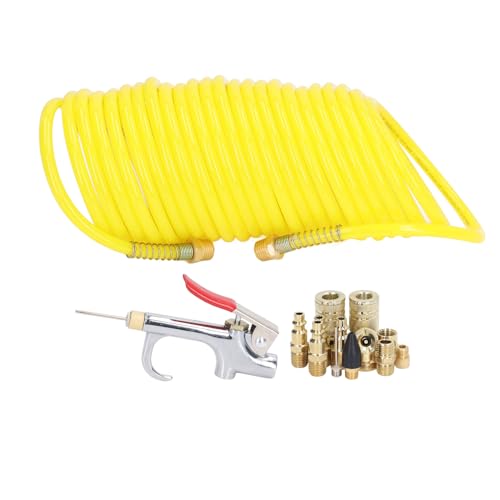 14PCS Air Compressor Kit with 1/4 Inch Fitting Quick Connector, Air Compressor Accessories Kit, Nylon Air Hose with 200 PSI Working Pressure, Air Tool Kit for Automotive Repair and