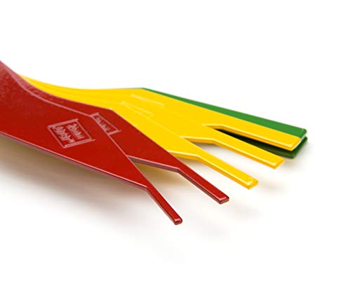 Steelman 8-Piece Brake Lining Thickness Gauge Set for Mechanics, Use with Disc and Drum Brake Pads, Color-Coded, Steel, Stamped Metric and SAE Callouts - size: 1-Pack, 8-Piece Set