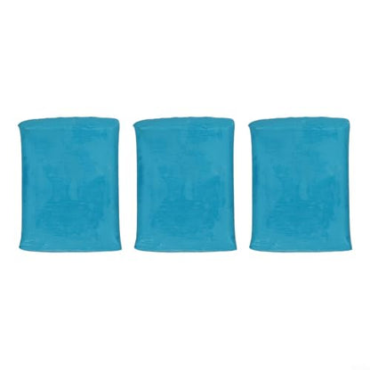 3PCS Blue Clay Cleaning Bar for Car Detailing, Fine Grade Auto Paint Decontamination Mud Remover for Rust Oil Stains on Body Glass