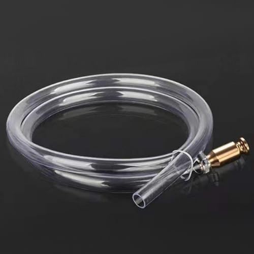 SOLUSTRE Gasoline Siphon Hose Kit with 3 Meter Transfer Hose and Copper Fittings, Automatic Oil and Water Pump for Car Fluid Extraction and Fuel Transfer