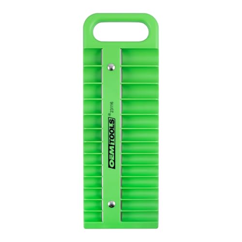 OEMTOOLS 23116 1/4" Drive Portable Magnetic Socket Organizer Tray, Magnetic Socket Holders Organizers For Tool Box, Shop, Or Garage, Holds Up To 26 Tools, Metric/SAE, Green - style: 1/4 Inch Drive