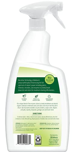 Biokleen Bac-Out Enzyme Cleaner Spray and Stain & Odor Remover for Pet Stains, Laundry, Diapers, Wine, Carpets, & More, Eco-Friendly, Non-Toxic, Lime Scent, 32 Ounces - size: 32 Fl Oz Spray (Pack of 1)