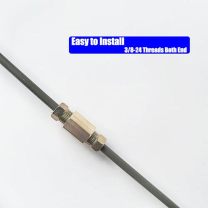 32.8Ft 3/16" Copper Coated Brake Line Kit With 28Pcs Fittings and 6 Threads Unions Flaring Tool Kit for Double & Single Flares