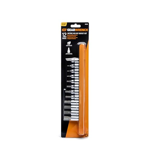 GEARWRENCH 12 Pc. 3/8" Drive Hex Bit Socket Set, Metric - 80580 - size: 3/8", style: 12-piece kit
