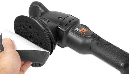 WEN 20V Max Cordless 5-Inch Dual Action Polisher and Waxer Kit with 4Ah Battery, Charger, and Polishing Pads (20875) - size: Cordless 5-Inch