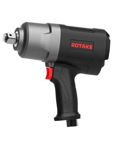 ROTAKE 3/4" Air Impact Wrench, 1556 ft-lbs, Twin Hammer, RT-5571 | 5600 RPM Speed, Heavy-Duty Aluminum Hammer Case, 8.71-lb Composite Body, 3-Speed Control, Trucks & Buses - size: 3/4" (1556 ft-lbs)RT-5571
