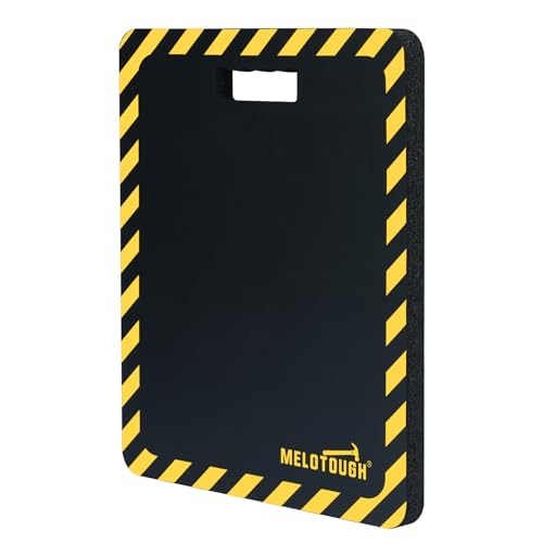 MELOTOUGH Kneeling Pads for Work, Soft & Thick Foam Kneeling pad for Gardening, Auto-Repair, Cleaning, Flooring, Water Resistant, Shock Absorption, 18"x14"x1.1" (Black)