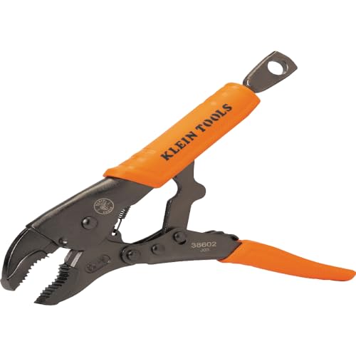 Klein Tools 38663 Locking Pliers Set, 7-Inch Long Nose and 10-Inch Curved Jaw Pliers, High Torque and Gripping Power, 2-Piece - style: Combo Kit