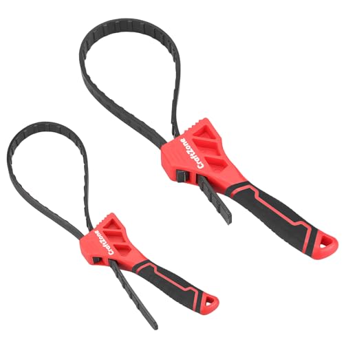2-piece Strap Wrench Set,Adjustable Oil Filter Wrench (2-piece) (4"/6") - size: 5“