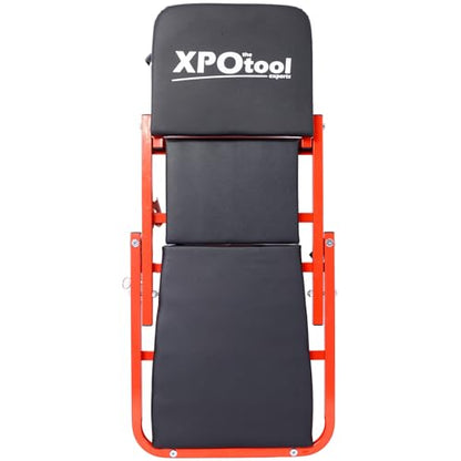 2-in-1 Mechanic Creeper and Stool, 36" Z Creeper Seat, 300 lbs Capacity, Low Profile Design with 6 Smooth-Rolling Wheels, Garage Tool for Mechanics (Red) - color: Red