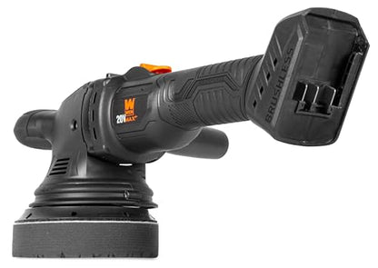 WEN 20V Max Cordless 5-Inch Dual Action Polisher and Waxer Kit with 4Ah Battery, Charger, and Polishing Pads (20875) - size: Cordless 5-Inch